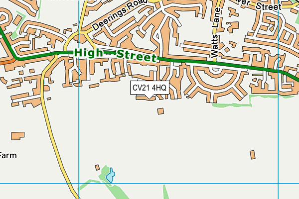 CV21 4HQ map - OS VectorMap District (Ordnance Survey)