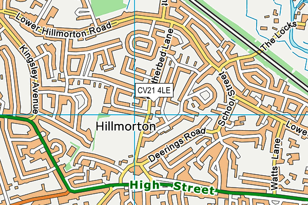 CV21 4LE map - OS VectorMap District (Ordnance Survey)