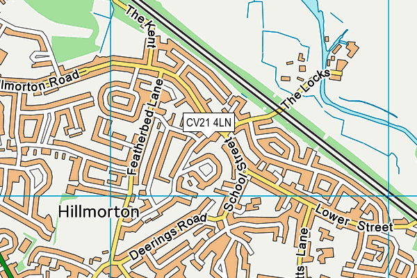 CV21 4LN map - OS VectorMap District (Ordnance Survey)