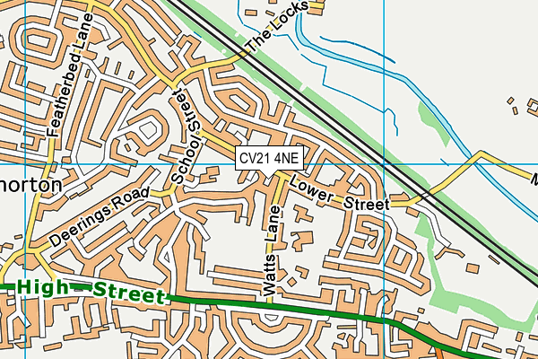 CV21 4NE map - OS VectorMap District (Ordnance Survey)