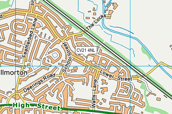 CV21 4NL map - OS VectorMap District (Ordnance Survey)