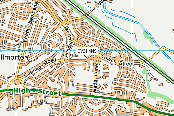 CV21 4NS map - OS VectorMap District (Ordnance Survey)