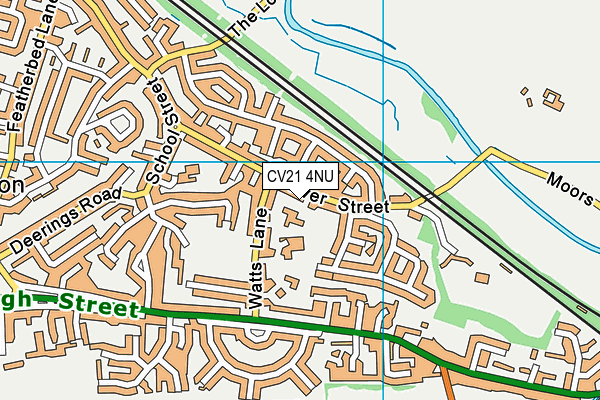 CV21 4NU map - OS VectorMap District (Ordnance Survey)