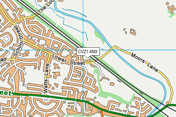 CV21 4NX map - OS VectorMap District (Ordnance Survey)