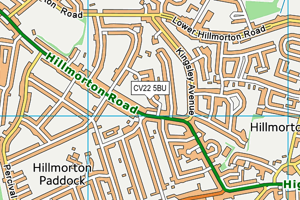 CV22 5BU map - OS VectorMap District (Ordnance Survey)