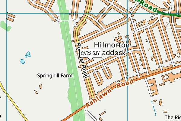 CV22 5JY map - OS VectorMap District (Ordnance Survey)