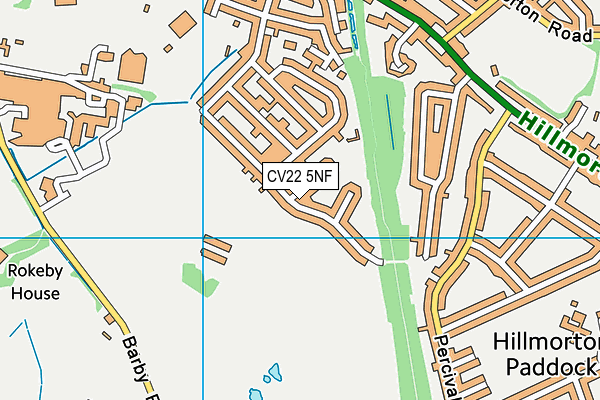 CV22 5NF map - OS VectorMap District (Ordnance Survey)
