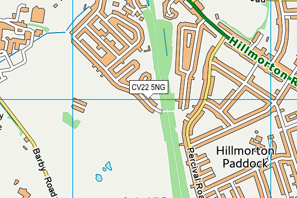 CV22 5NG map - OS VectorMap District (Ordnance Survey)