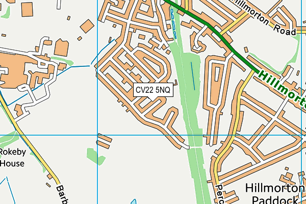 CV22 5NQ map - OS VectorMap District (Ordnance Survey)