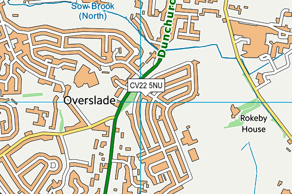 CV22 5NU map - OS VectorMap District (Ordnance Survey)