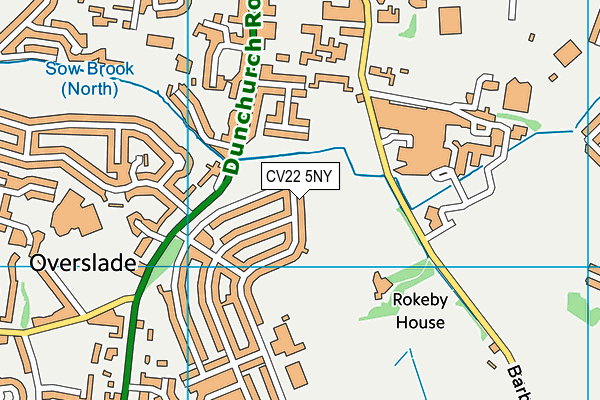CV22 5NY map - OS VectorMap District (Ordnance Survey)