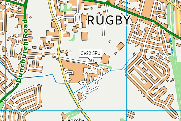CV22 5PU map - OS VectorMap District (Ordnance Survey)