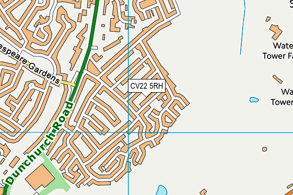 CV22 5RH map - OS VectorMap District (Ordnance Survey)