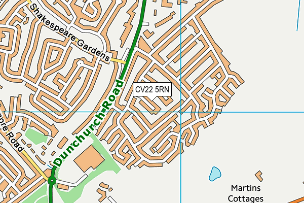 CV22 5RN map - OS VectorMap District (Ordnance Survey)