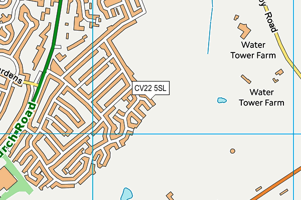 CV22 5SL map - OS VectorMap District (Ordnance Survey)