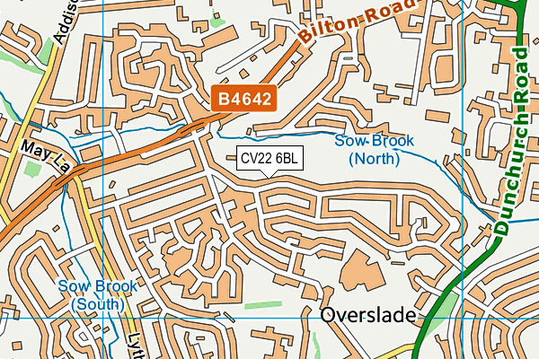 CV22 6BL map - OS VectorMap District (Ordnance Survey)