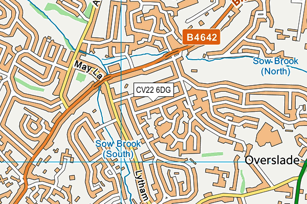 CV22 6DG map - OS VectorMap District (Ordnance Survey)