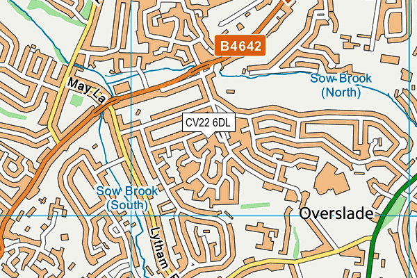 CV22 6DL map - OS VectorMap District (Ordnance Survey)