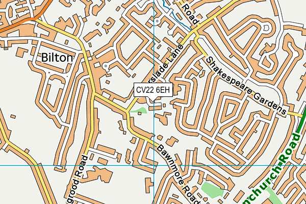 CV22 6EH map - OS VectorMap District (Ordnance Survey)