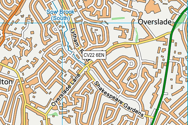CV22 6EN map - OS VectorMap District (Ordnance Survey)