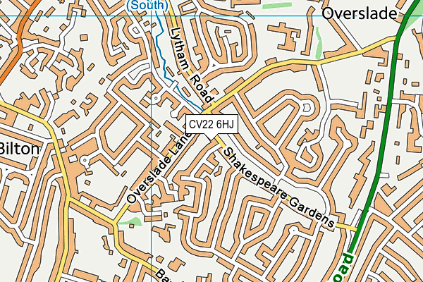 CV22 6HJ map - OS VectorMap District (Ordnance Survey)
