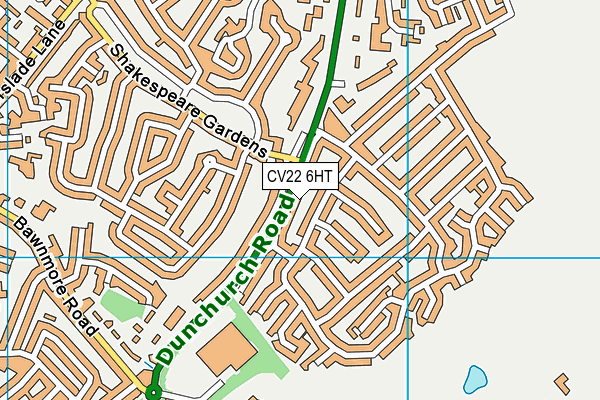 CV22 6HT map - OS VectorMap District (Ordnance Survey)