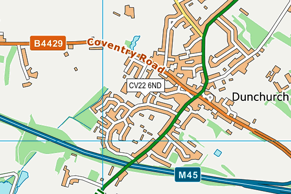 CV22 6ND map - OS VectorMap District (Ordnance Survey)