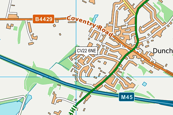 Dunchurch Boughton Church of England Junior Academy map (CV22 6NE) - OS VectorMap District (Ordnance Survey)