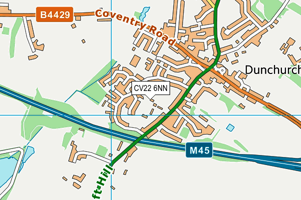 CV22 6NN map - OS VectorMap District (Ordnance Survey)