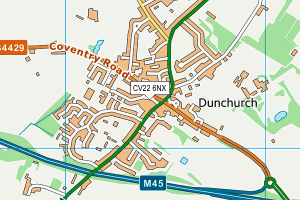 CV22 6NX map - OS VectorMap District (Ordnance Survey)