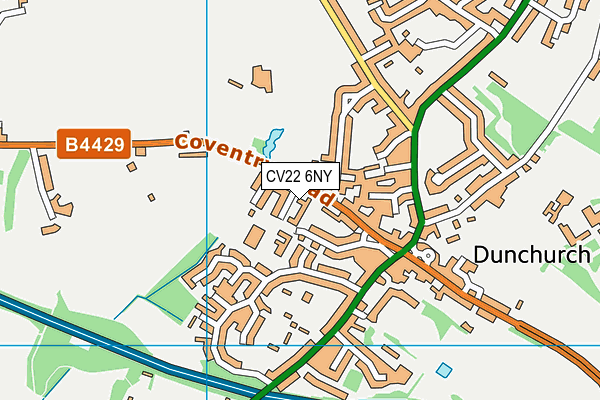 CV22 6NY map - OS VectorMap District (Ordnance Survey)