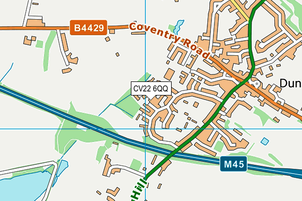 CV22 6QQ map - OS VectorMap District (Ordnance Survey)