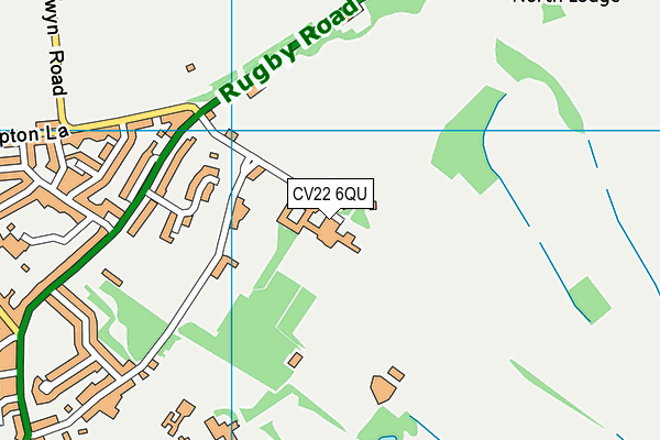 Bilton Grange School map (CV22 6QU) - OS VectorMap District (Ordnance Survey)