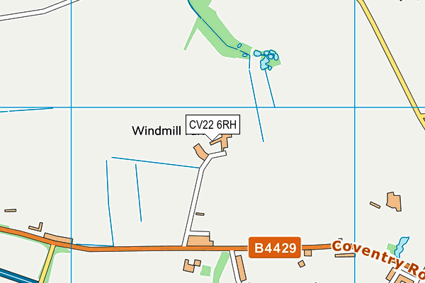 CV22 6RH map - OS VectorMap District (Ordnance Survey)