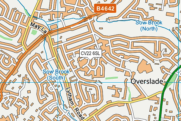 CV22 6SL map - OS VectorMap District (Ordnance Survey)