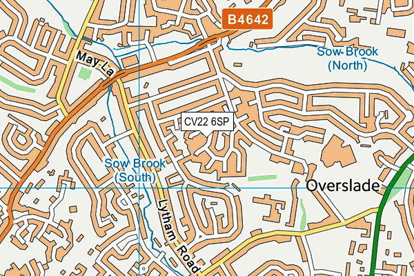 CV22 6SP map - OS VectorMap District (Ordnance Survey)