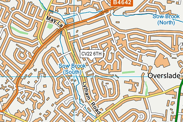 CV22 6TH map - OS VectorMap District (Ordnance Survey)