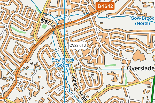 CV22 6TJ map - OS VectorMap District (Ordnance Survey)