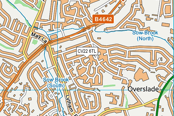 CV22 6TL map - OS VectorMap District (Ordnance Survey)