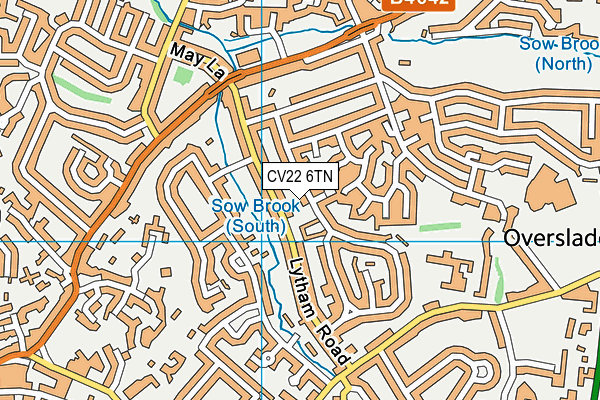 CV22 6TN map - OS VectorMap District (Ordnance Survey)