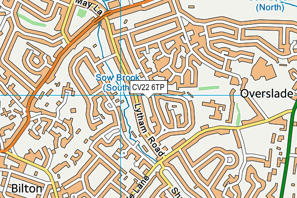 CV22 6TP map - OS VectorMap District (Ordnance Survey)
