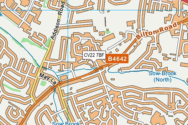 CV22 7BF map - OS VectorMap District (Ordnance Survey)