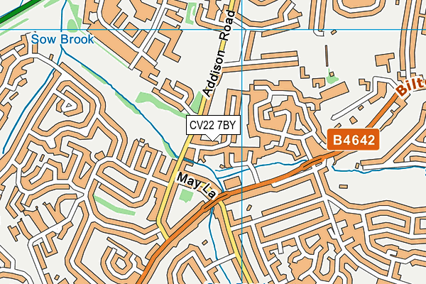 CV22 7BY map - OS VectorMap District (Ordnance Survey)