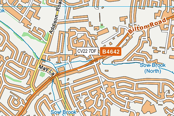 CV22 7DF map - OS VectorMap District (Ordnance Survey)