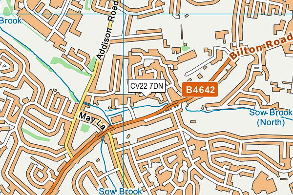 CV22 7DN map - OS VectorMap District (Ordnance Survey)
