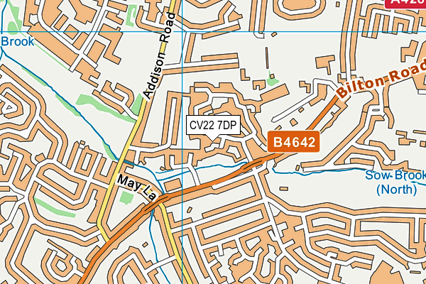 CV22 7DP map - OS VectorMap District (Ordnance Survey)