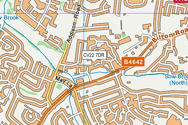 CV22 7DR map - OS VectorMap District (Ordnance Survey)