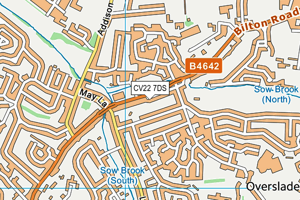 CV22 7DS map - OS VectorMap District (Ordnance Survey)