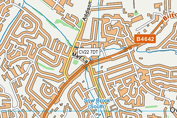 CV22 7DT map - OS VectorMap District (Ordnance Survey)