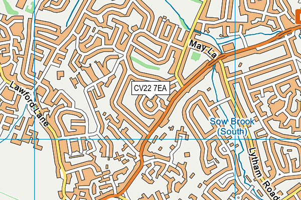 CV22 7EA map - OS VectorMap District (Ordnance Survey)